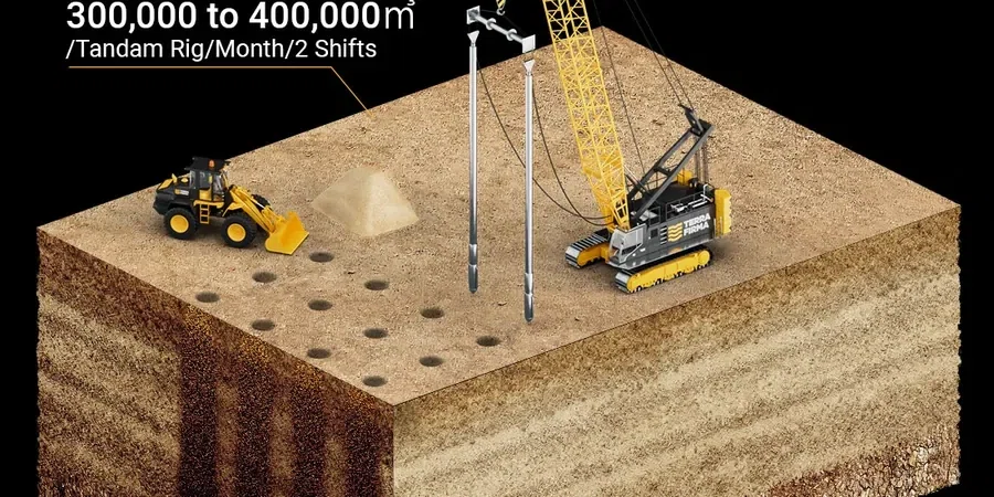 Conception de vibrocompactage à Dunkerque : maîtrise des sols portuaires
